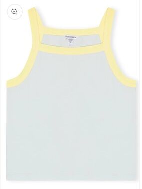 ORGANIC BASICS Core Play High-Neck Top - DEWDROP/LIGHT LEMON